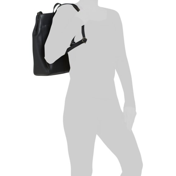 RADLEY LONDON Black Leather Pockets Medium Ziptop Backpack - Picture 2 of 2